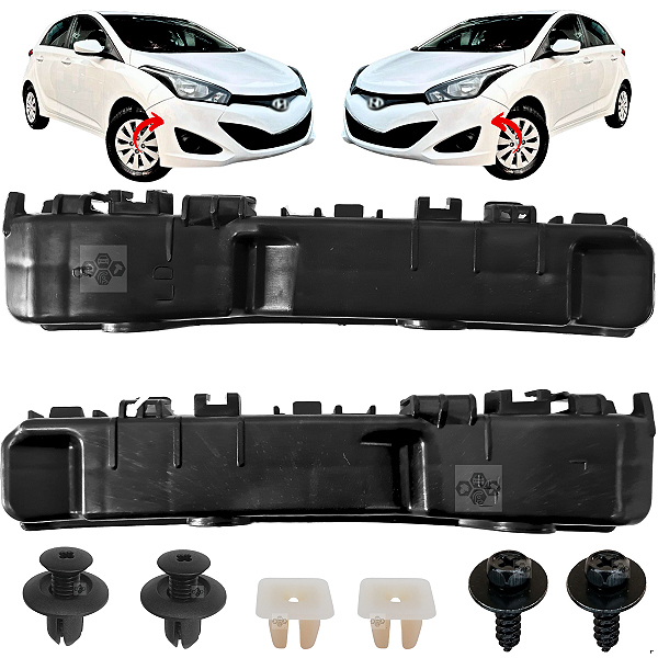 Par Guia Suporte Parachoque Dianteiro Hyundai Hb20 2012/2015
