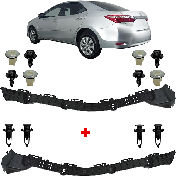 Par Guia Parachoque Traseiro Toyota Corolla 2014/2019