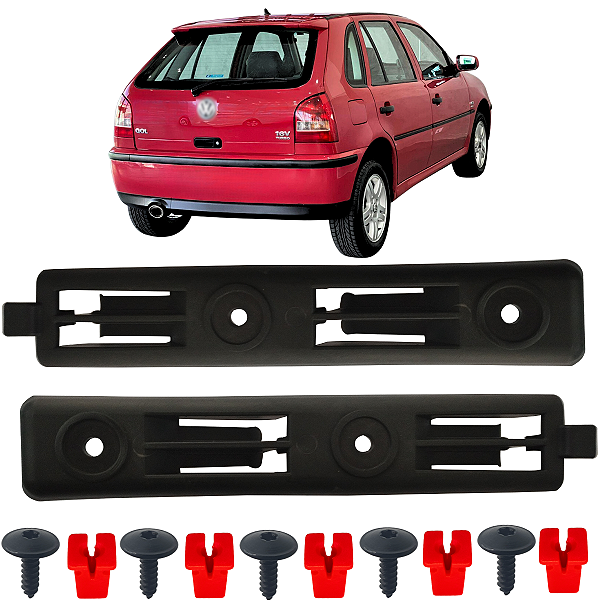 Par Guia Suporte Parachoque Traseiro Volkswagen Gol 1999/2005