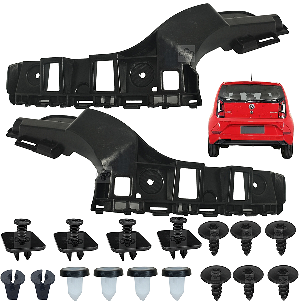 Par Guia Suporte Parachoque Traseiro Volkswagen Up 2014/2017