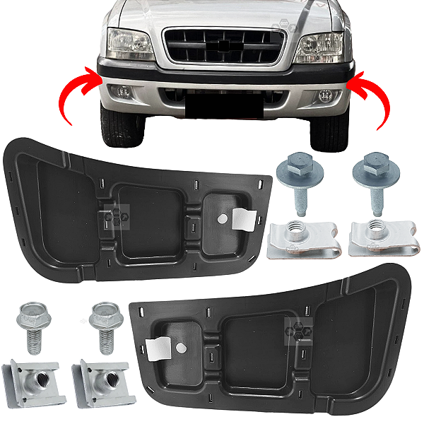 Par Guia Suporte Parachoque Dianteiro Chevrolet GM Blazer 2001/2011