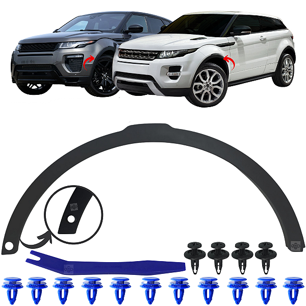 Moldura Paralama Dianteiro C/Furo Para Evoque 2012/2019 - Lado Esquerdo