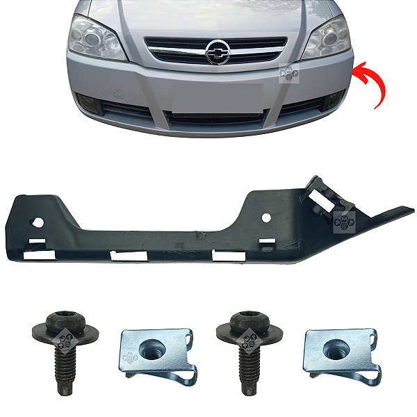 01 Guia Suporte Parachoque Dianteiro Chevrolet GM Astra 2003/2012 - Lado Esquerdo