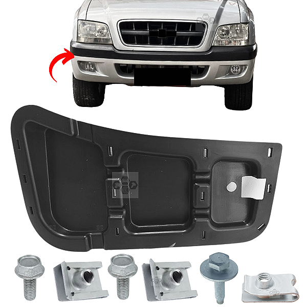 01 Guia Parachoque Suporte Dianteiro Chevrolet GM Blazer 2001/2011 - Lado Direito
