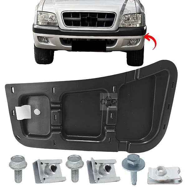01 Guia Parachoque Suporte Dianteiro Chevrolet GM Blazer 2001/2011 - Lado Esquerdo