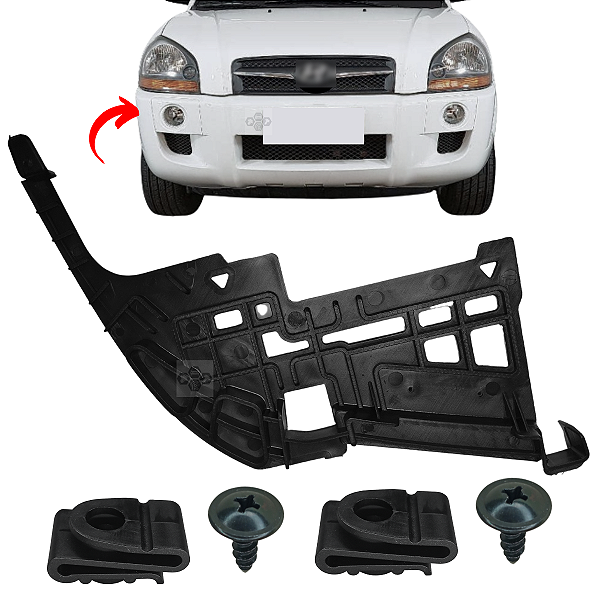 01 Guia Parachoque Suporte Dianteiro Hyundai Tucson 2006/2017 - Lado Direito