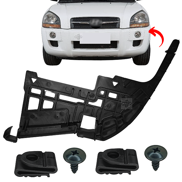 01 Guia Parachoque Suporte Dianteiro Para Hyundai Tucson 2006/2017 - Lado Esquerdo