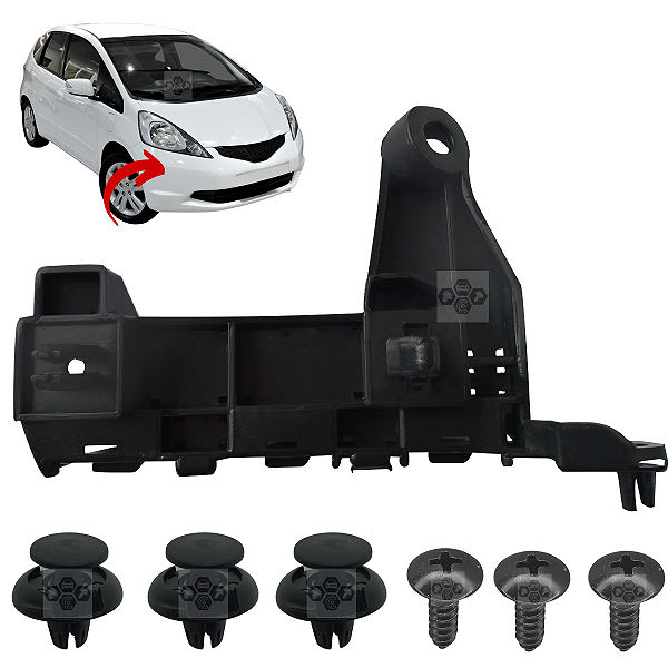 01 Guia Parachoque Suporte Dianteiro Honda Fit 2009/2012 - Lado Direito
