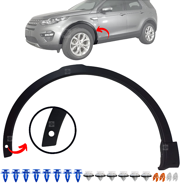 Moldura Paralama Dianteiro C/Furo Para Discovery Sport 2015/2019 - Lado Esquerdo