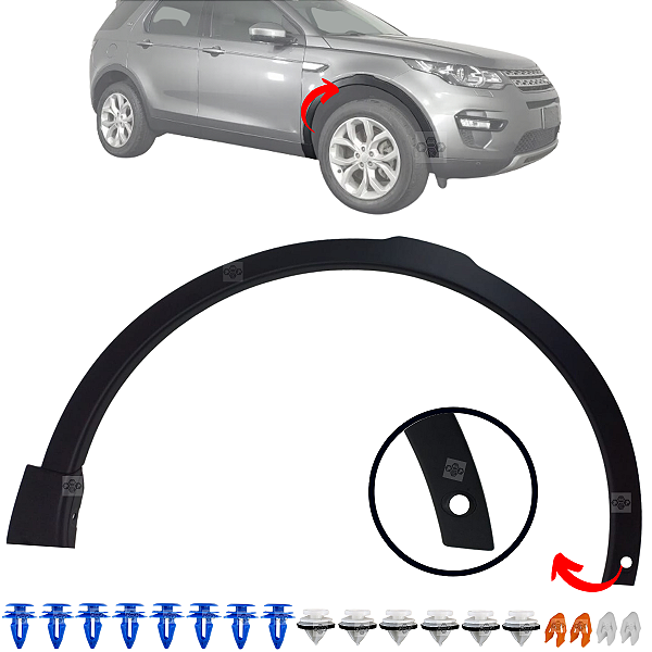 Moldura Paralama Dianteiro C/Furo Para Discovery Sport 2015/2019 - Lado Direito