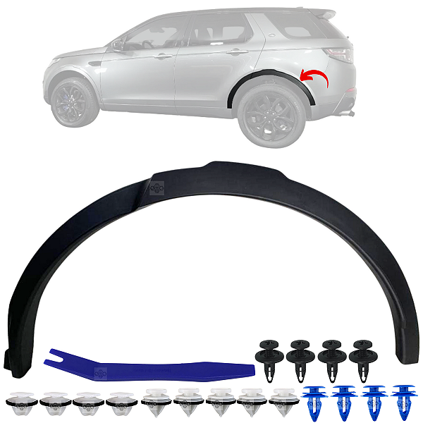 Moldura Paralama Traseiro S/Furo Para Discovery Sport 2015/2019 - Lado Direito