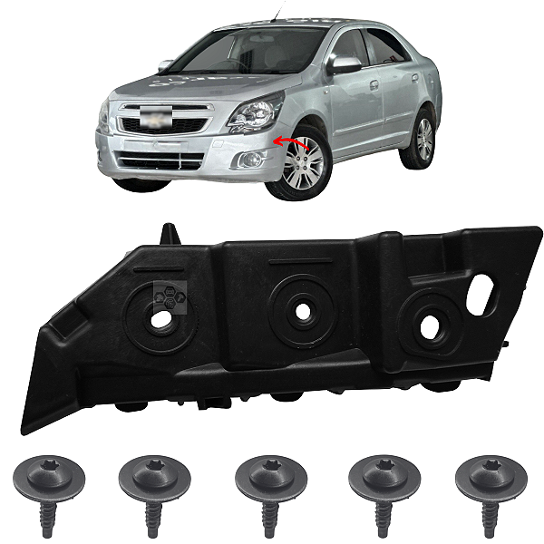 01 Guia Parachoque Suporte Dianteiro Chevrolet GM Cobalt 2012/2016 - Lado Esquerdo