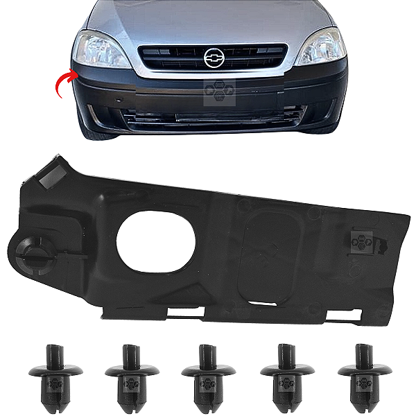 01 Guia Parachoque Suporte Dianteiro Chevrolet GM Corsa 2005/2011 - Lado Direito