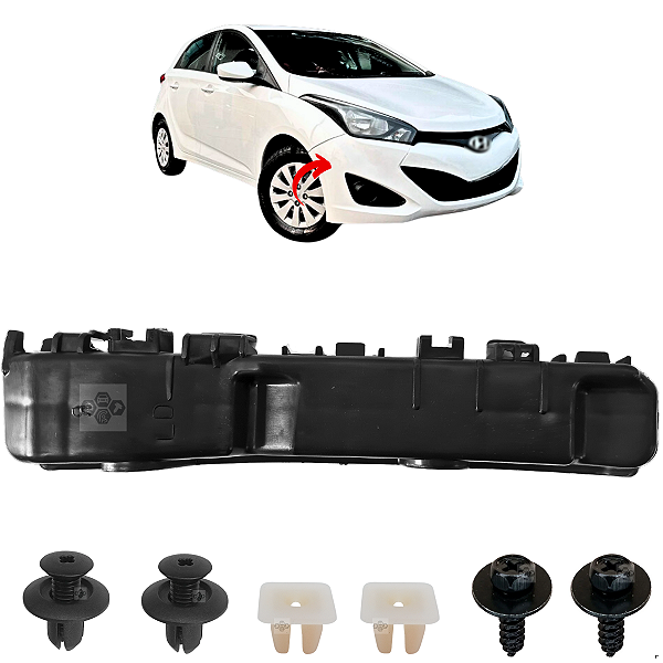 01 Guia Parachoque Suporte Dianteiro Hyundai Hb20 2012/2015 - Lado Direito