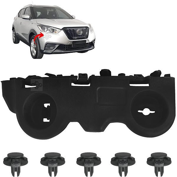 01 Guia Parachoque Suporte Dianteiro Nissan Kicks 2016/2021 - Lado Direito