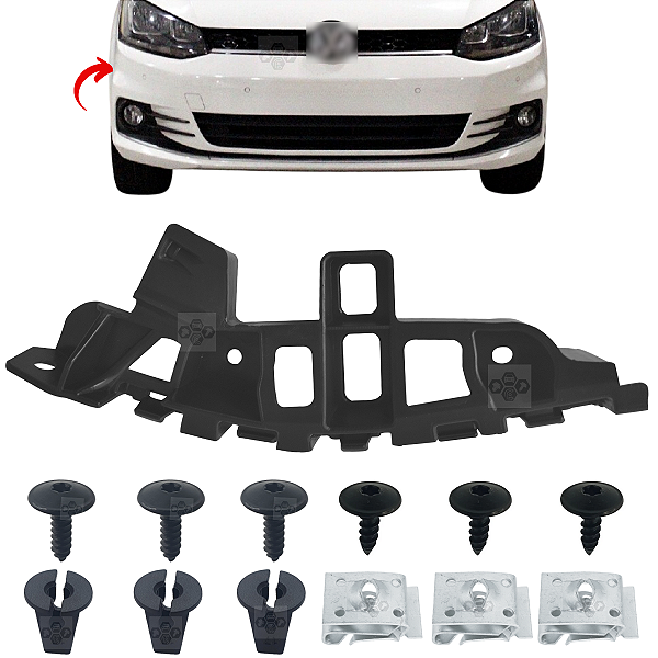 01 Guia Parachoque Suporte Dianteiro Volkswagen Fox 2015/2019 - Lado Direito