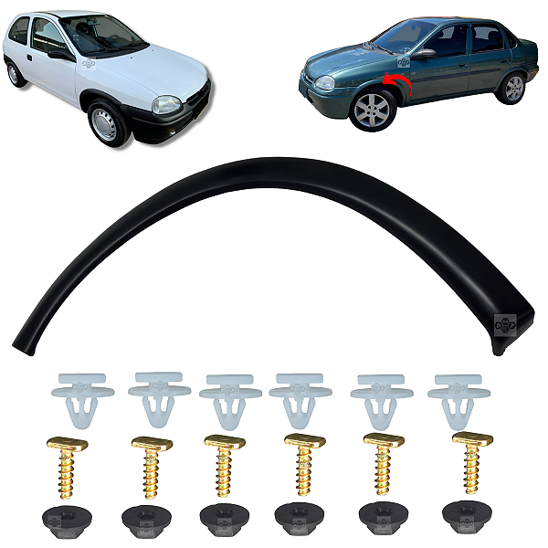 01 Moldura Paralama Chevrolet GM Corsa 1994/2002 - Lado Esquerdo