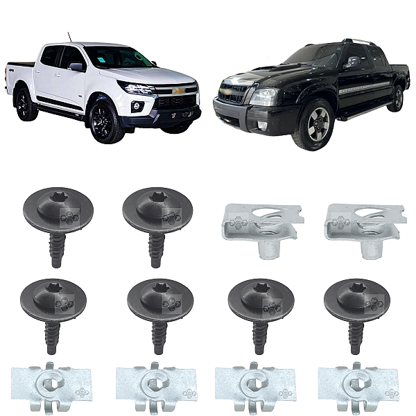 Kit Parafuso Aparabarro Lameiro Dianteiro P/ Chevrolet GM S10 2012/2023