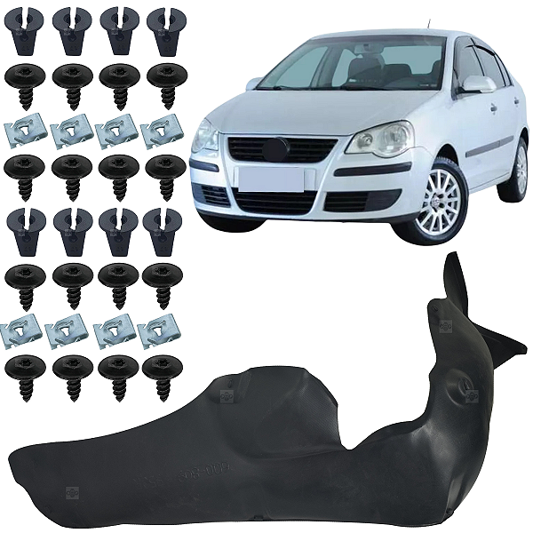 01 Capa Roda Parabarro Dianteiro Volkswagen Polo 2004/2011 - Lado Direito
