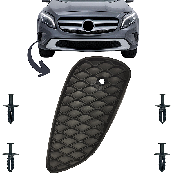 Tampa Farol Milha Auxiliar Parachoque Para Mercedes-Benz GLA 200 250 2014/2017 Com Furo P/ Sensor Direito