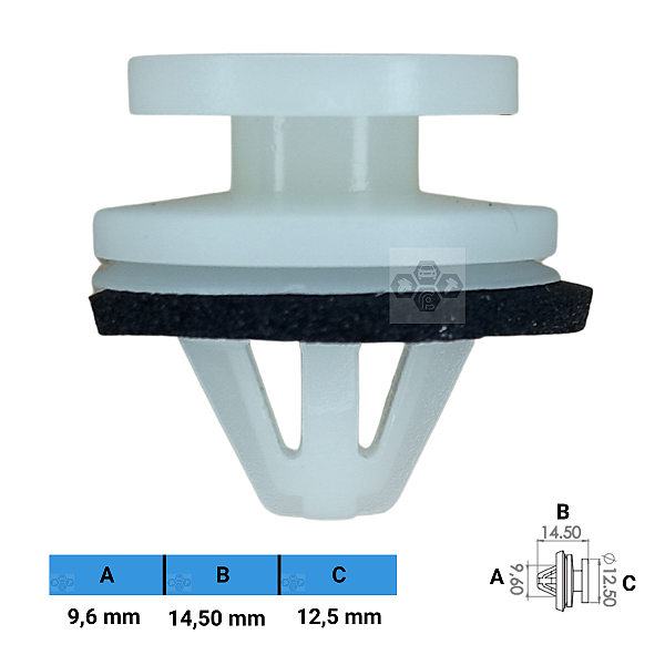 Grampo Presilha 9,6X14,50X12,5mm