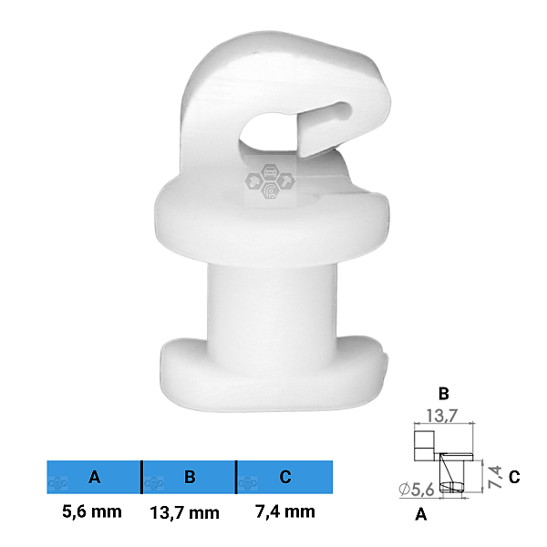 Grampo Presilha 5,6X13,7X7,4mm