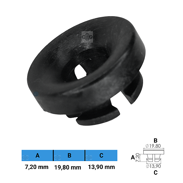 Grampo Presilha 7,20X19,80X13,90mm