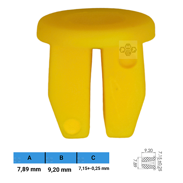 Grampo Presilha 7,89X9,20X7,15+-0,25mm