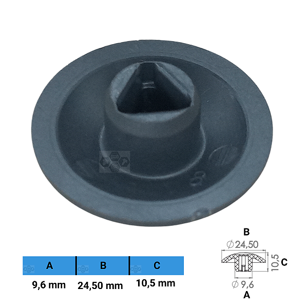 Grampo Presilha 9,6X24,50X10,5mm
