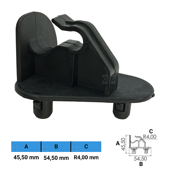 Grampo Presilha 45,50X54,50XR4,00mm