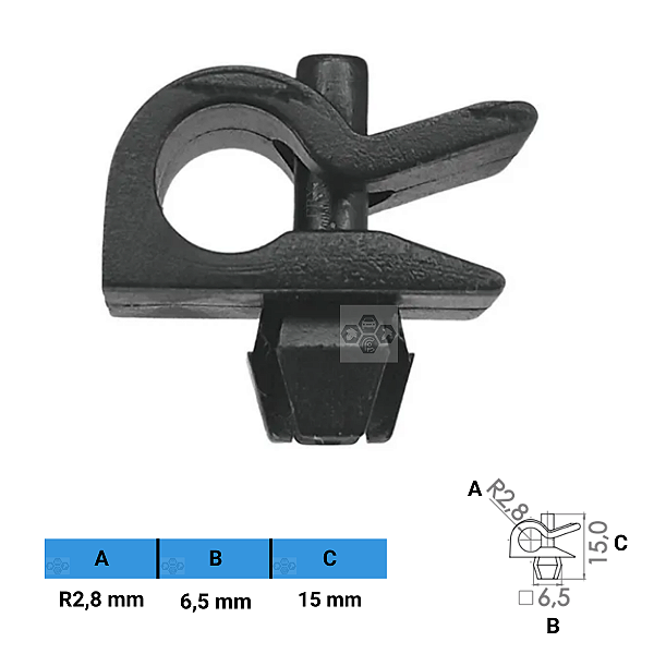 Grampo Presilha R2,8X6,5X15mm