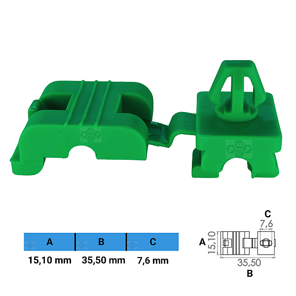 Grampo Presilha 15,10X35,50X7,6mm