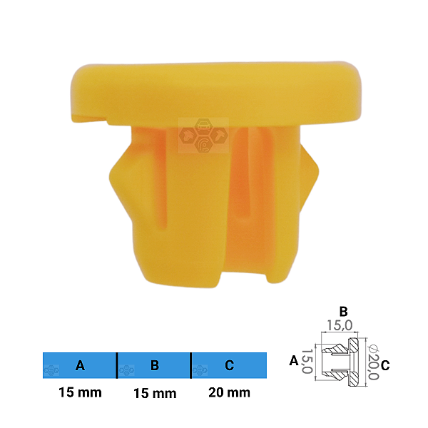 Grampo Presilha 15X15X20mm