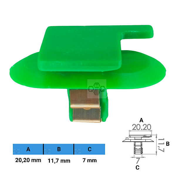 Grampo Presilha 20,20X11,7X7mm