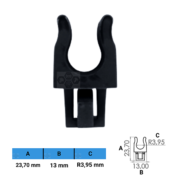 Grampo Presilha 23,70X13XR3,95mm