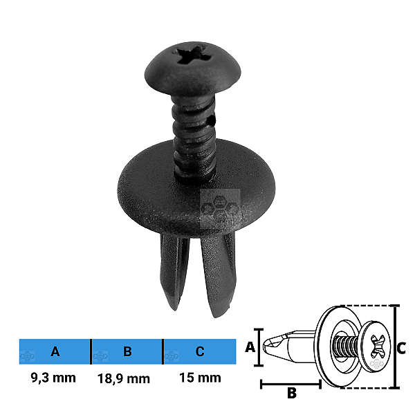 Grampo Presilha 9,3X18,9X15mm