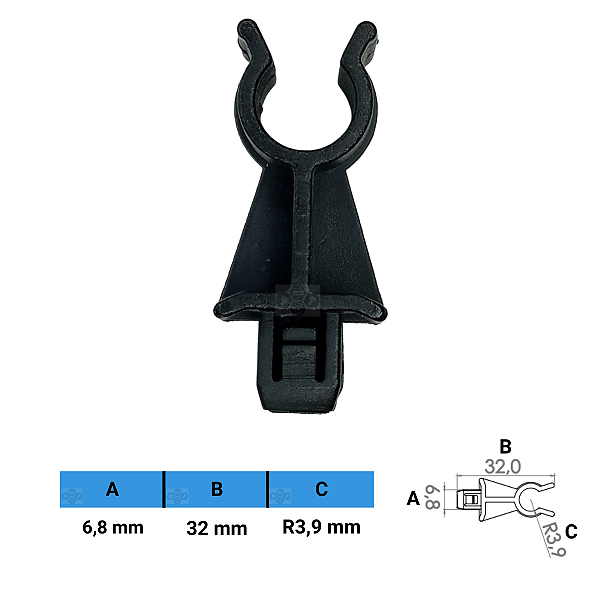 Grampo Presilha 6,8X32XR3,9mm