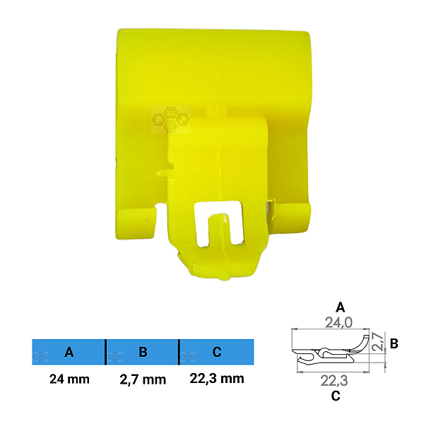 Grampo Presilha 24X2,7X22,3mm