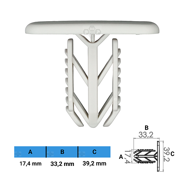 Grampo Presilha 17,4X33,2X39,2mm