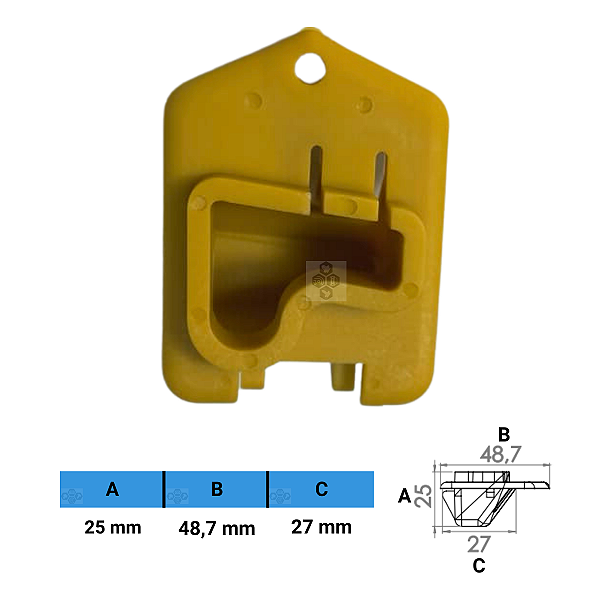 Grampo Presilha 25X48,7X27mm