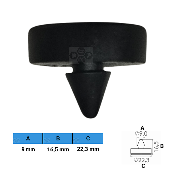 Grampo Presilha 9X16,5X22,3mm