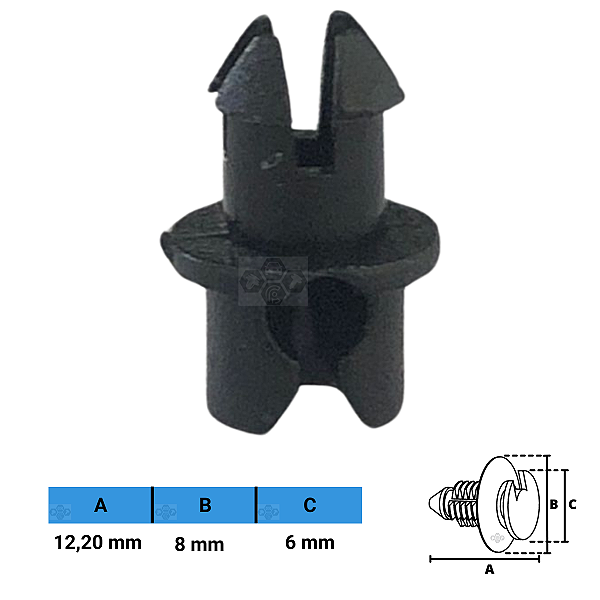 Grampo Presilha 12,20X8X6mm