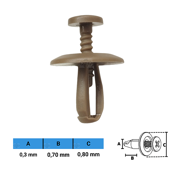 Grampo Presilha 0,3X0,70X0,80mm