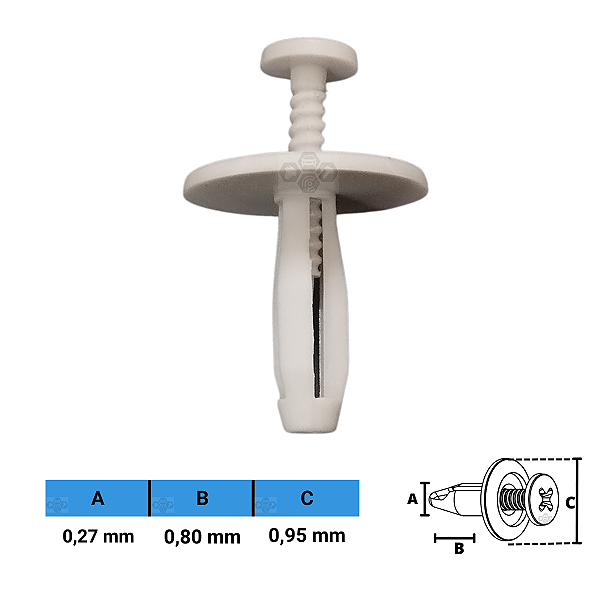 Grampo Presilha 0,27X0,80X0,95mm