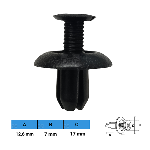 Grampo Presilha 12,6X7X17mm