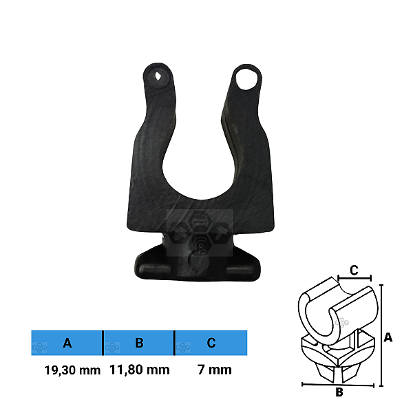 Grampo Presilha 19,30X11,80X7mm