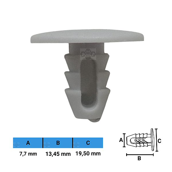 Grampo Presilha 7,7X13,45X19,50mm