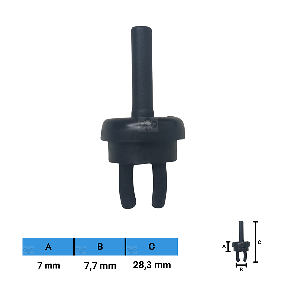 Grampo Presilha 7X7,7X28,3mm