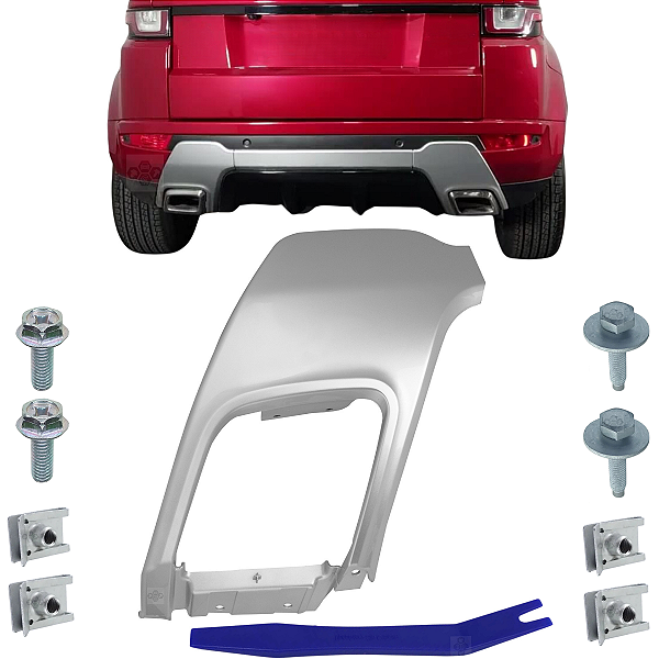 Moldura Ponteira Aplique Escapamento Parachoque Para Evoque Lado Motorista LR028089