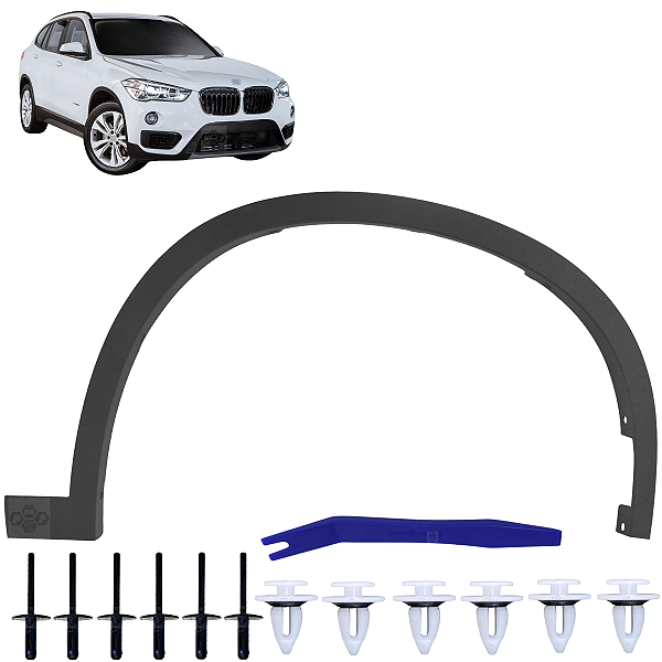 Friso Alargador Moldura Vão de Roda Dianteiro Para BMW X1 2016/2022 51777332338